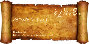 Ávéd Emil névjegykártya